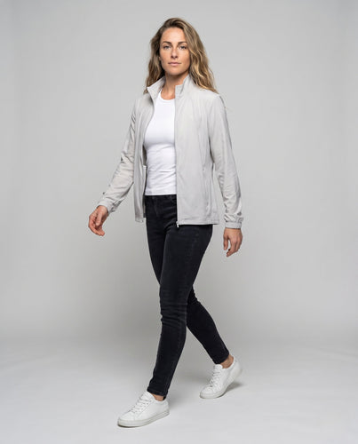 Damen leichte Laufjacke mit atmungsaktiven Netzpaneelen und reflektierenden Elementen Drune