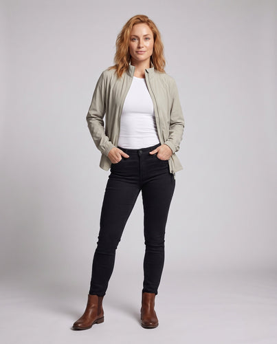 Damen leichte Trainingsjacke mit hoch atmungsaktiven Einsätzen Drune