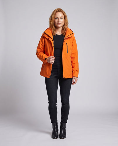 Damen leichte Übergangsjacke mit verstellbarem Kapuzenkragen Drune