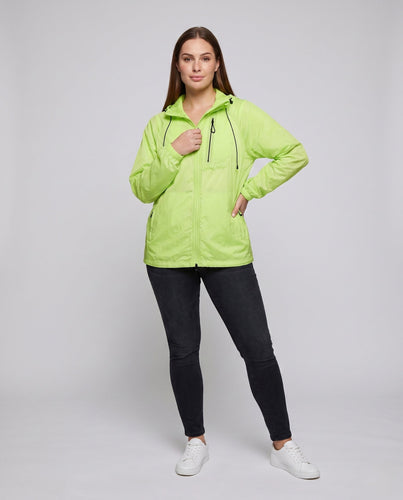 Damen Leichte und atmungsaktive Outdoor-Jacke mit verstellbarem Kapuzendesign Drune