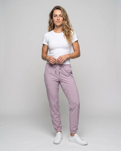 Damen sportive Jogginghose mit elastischem Bund und seitlichen Taschen Drune