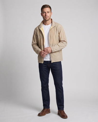 Herren nan leichte Reisefreundliche Outdoor-Leichtjacke mit atmungsaktivem Innenfutter und versteckten Reißverschlusstaschen Drune