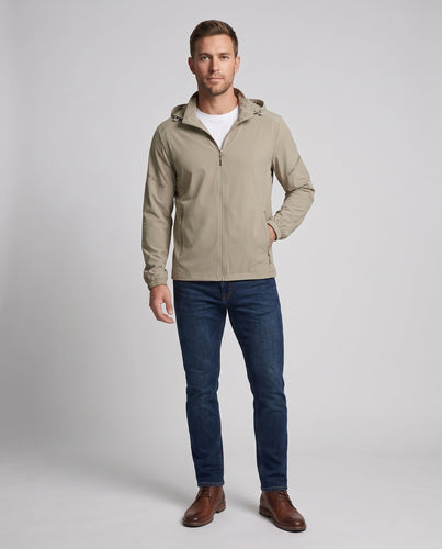 Herren nan leichtgewichtige winddichte Kapuzenjacke mit atmungsaktivem Stretch Drune