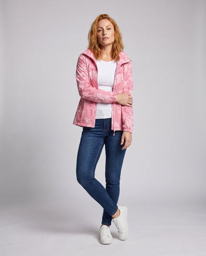 Damen nan leichte atmungsaktive Windjacke mit Kapuze Reißverschluss und Eingrifftaschen Drune