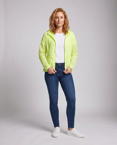 Damen nan leichte Kapuzen-Schutzjacke mit Taillenzug und elastischen Bündchen Drune