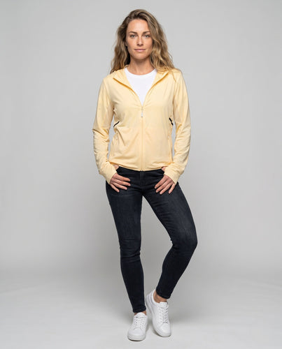 Damen nan seidig-leichte Sommer-Reißverschlussjacke mit kühlender Mikrofaser und Netzeinsätzen Drune