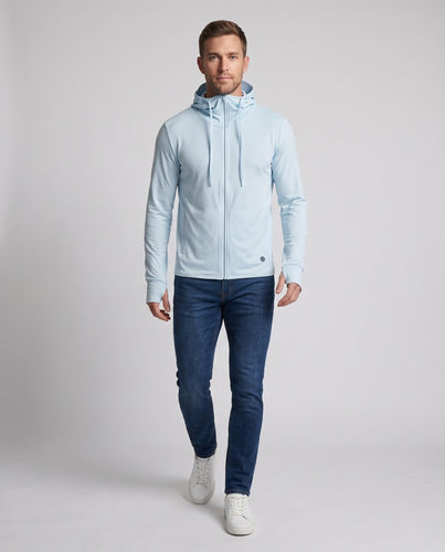 Unisex nan atmungsaktive Kapuzenjacke mit hohem Kragen und verdecktem Kinnschutz Drune