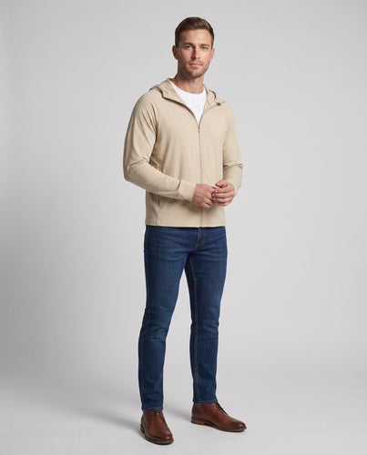 Herren nan ultraleichte UV-Schutz Kapuzenjacke mit durchgehendem Reißverschluss Drune