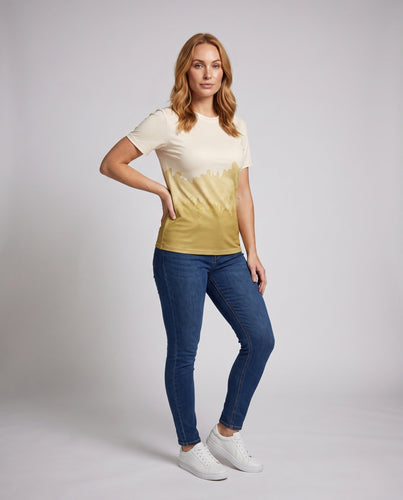 Damen atmungsaktives Grafik-T-Shirt mit modernem Design Drune