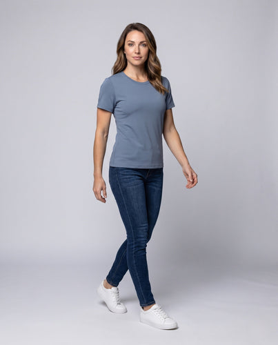 Damen angenehm strukturiertes Freizeit-T-Shirt Drune