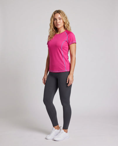 Damen Funktions-T-Shirt mit atmungsaktiven Einsätzen und feuchtigkeitsregulierender Technologie Drune