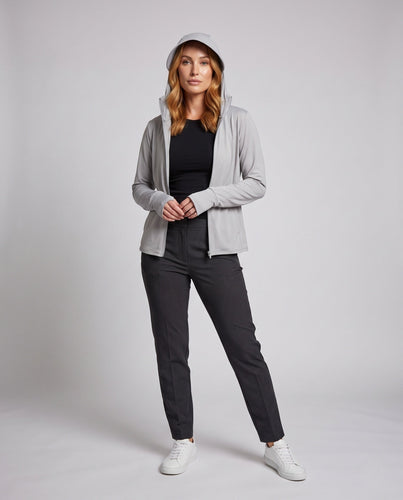 Damen Funktionsjacke mit atmungsaktiven Eigenschaften und verstellbarem Kapuzenkragen Drune