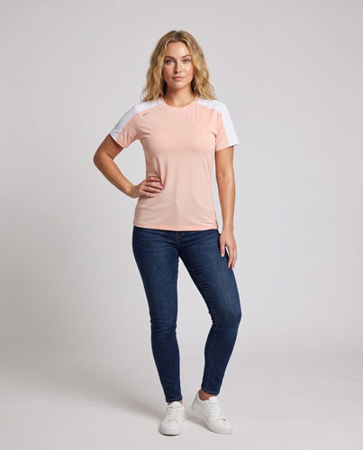 Damen sportliches Funktionsshirt mit atmungsaktiver Struktur Drune