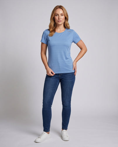 Damen Sportliches Trainings-T-Shirt mit atmungsaktiver Struktur Drune