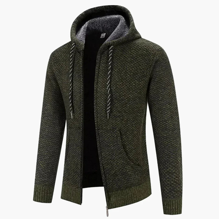 Drune | Strick-Kapuzenjacke für Herbst und Winter - Komfortabler Freizeit-Hoodie mit Reißverschluss