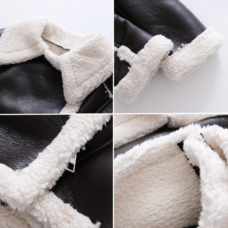 Drune | Fleece Winterjacke in Kurzform