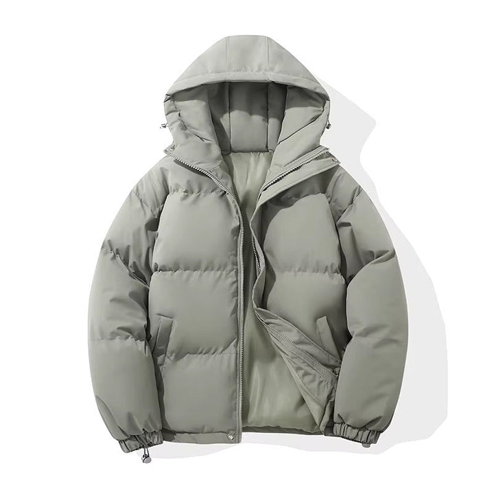Drune | Jacke Damen Hoher Kragen Kapuzen Reißverschluss Design Baumwollgefütterte Jacke