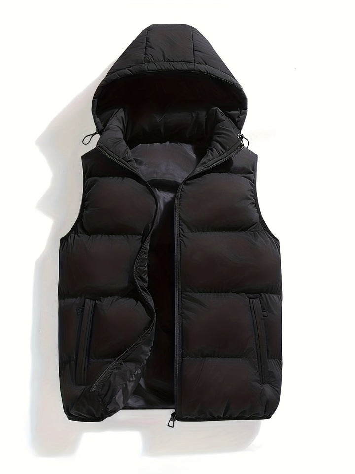 Drune | Puffer-Weste für Herren, mit Kapuze, gepolstert - Winter
