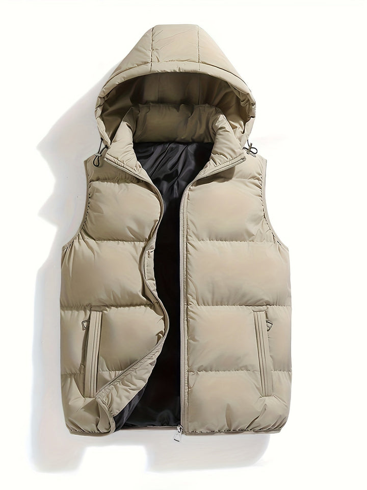 Drune | Puffer-Weste für Herren, mit Kapuze, gepolstert - Winter