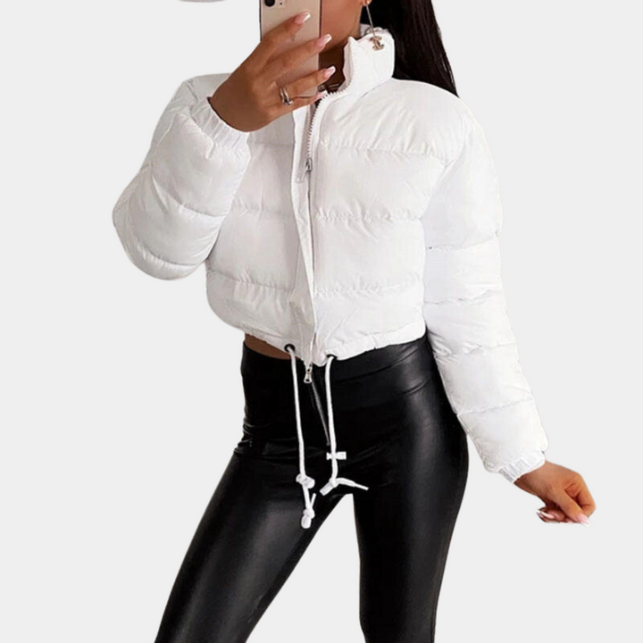 Drune | Cropped Stehkragen Winterjacke Damen Daunenjacken