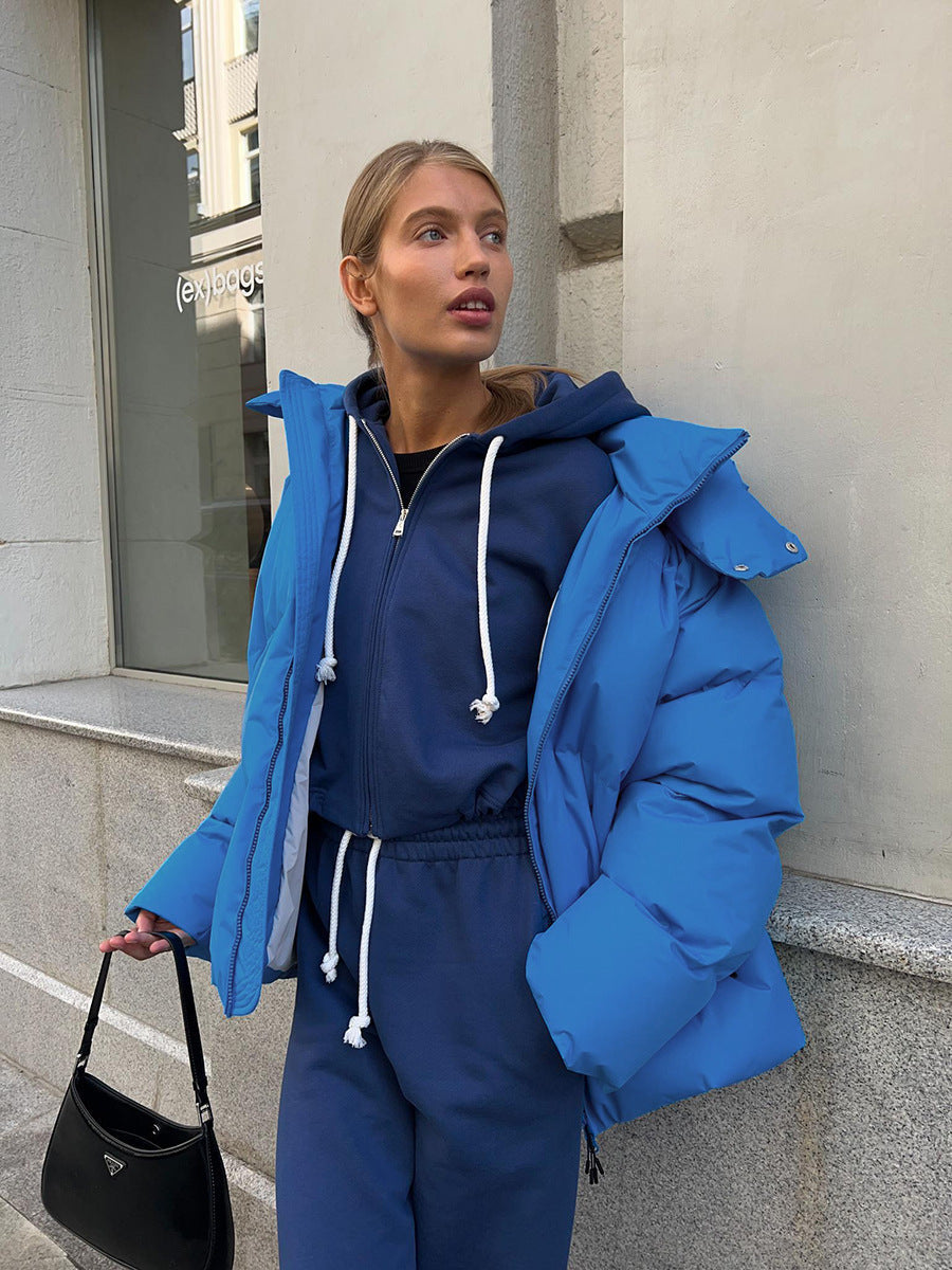 Drune | Kapuze Warm Wattierte Jacke Winterjacke für Damen