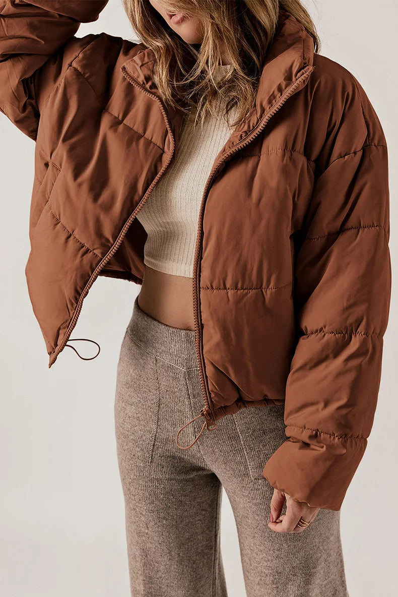 Drune | Warm Kurz Wattierte Jacke Winterjacke für Damen