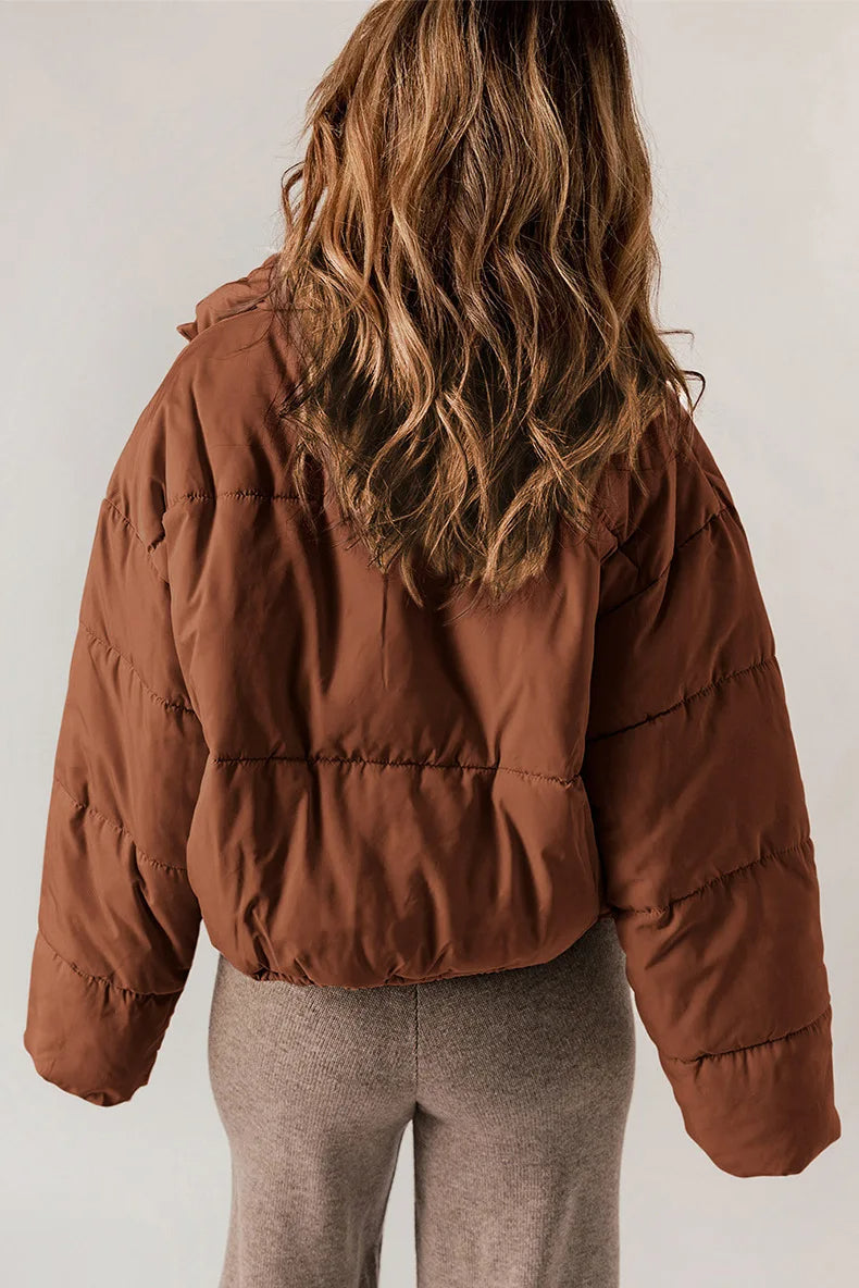 Drune | Warm Kurz Wattierte Jacke Winterjacke für Damen