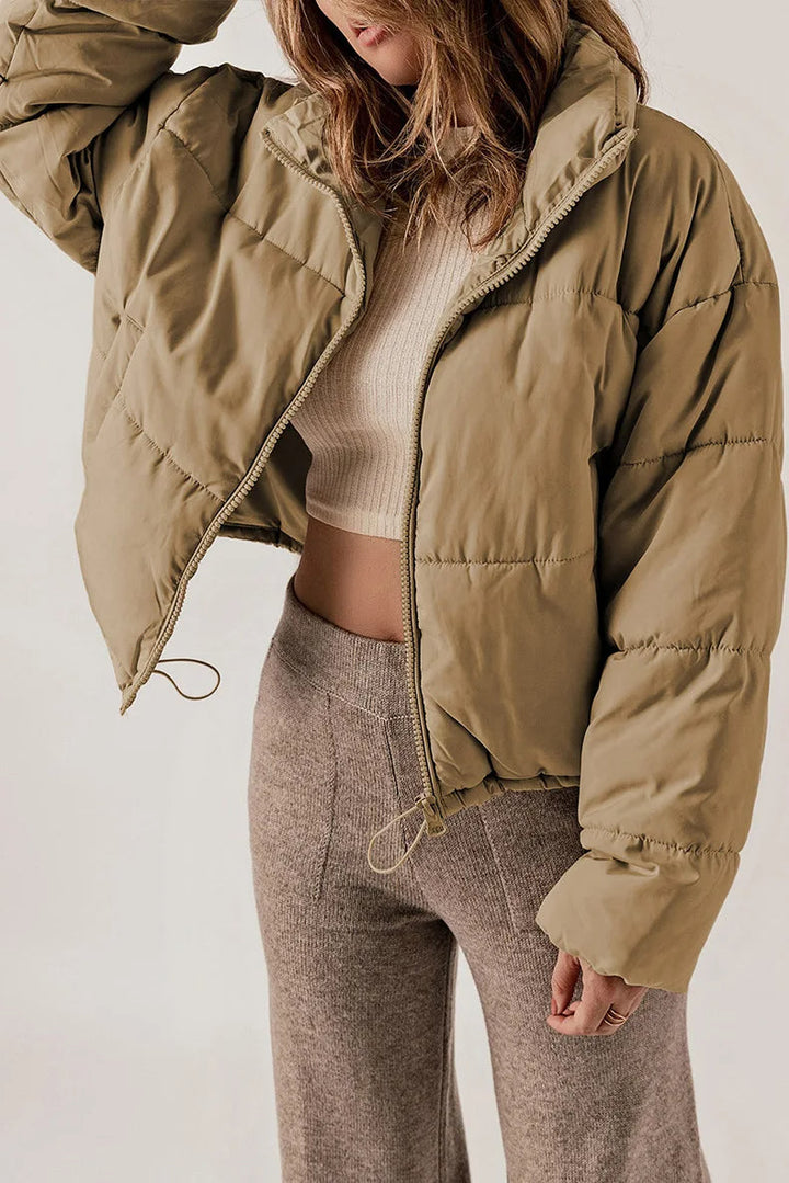 Drune | Warm Kurz Wattierte Jacke Winterjacke für Damen