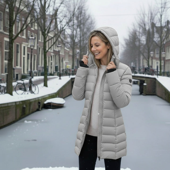 Drune | Warm mit Kapuze Daunenjacke Winterjacke für Damen