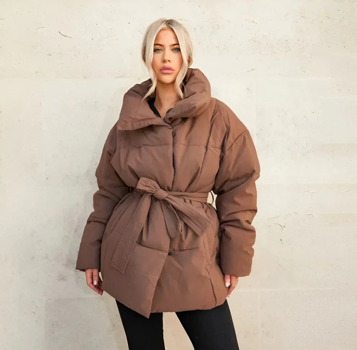 Drune | Warm Gürtel Daunenjacke Winterjacke für Damen
