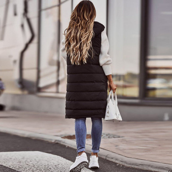 Drune | Lang Kapuze Weste Winterbekleidung für Damen