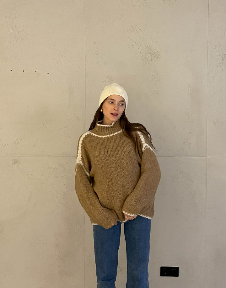 Drune | Pullover mit Kontrastnähten