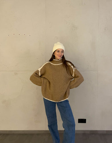 Drune | Pullover mit Kontrastnähten