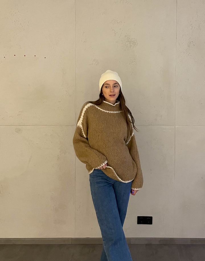 Drune | Pullover mit Kontrastnähten