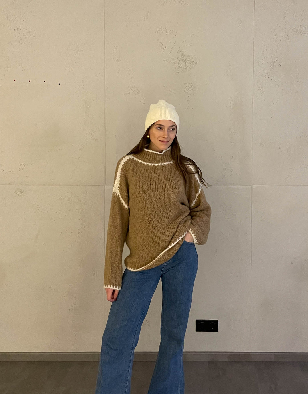 Drune | Pullover mit Kontrastnähten