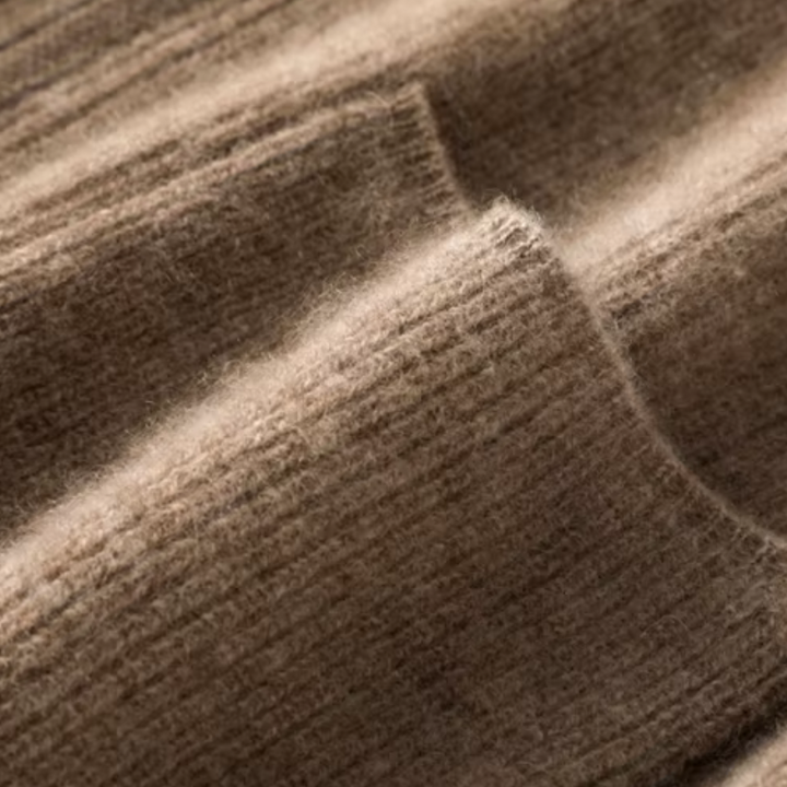 Drune | Damen Merino Strickjacke mit Reißverschluss und langen Ärmeln