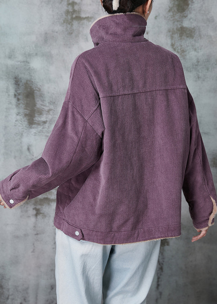Drune | Dicke warme Fleece-Mäntel Peter-Pan-Kragen Taschen Winter