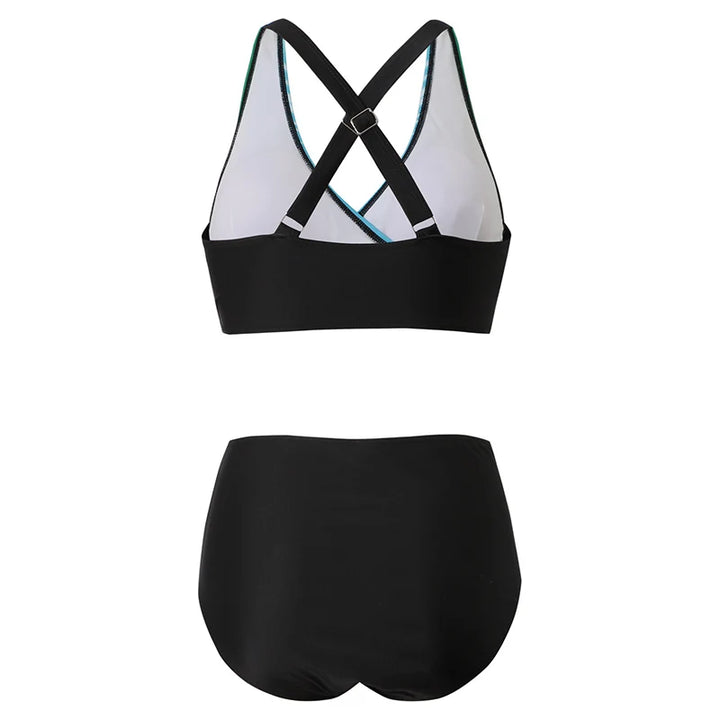 Drune | Push-Up Halter-Bikini-Set mit Hoher Taille für Damen