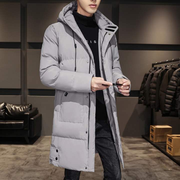 Drune | Herren Wintermantel Lang Winddicht mit Taschen