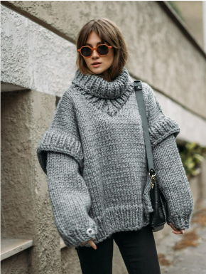 Drune | Übergroßer, weicher Strickpullover für Damen