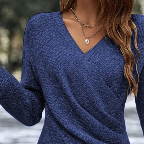 Drune | Wickelbluse Im Strickdesign Polyester-mischung Modern und Bequem