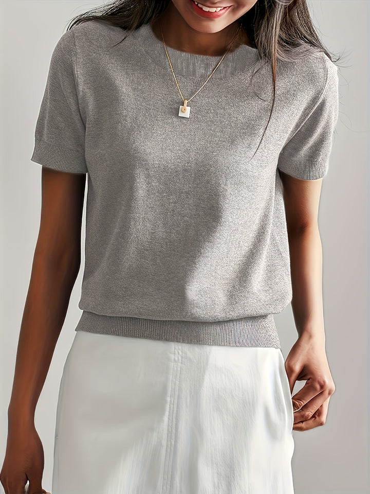 Drune | Stilvolles Strick T-shirt Für Damen