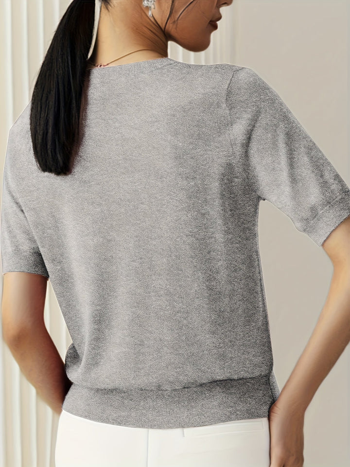 Drune | Stilvolles Strick T-shirt Für Damen