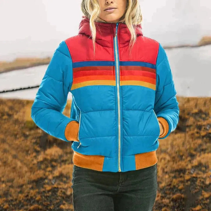 Drune | Gepolsterte Kapuzenjacke mit Streifendetail