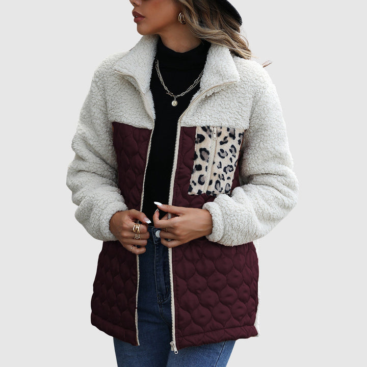 Drune | Plüsch Patchwork Frauen Winterjacke