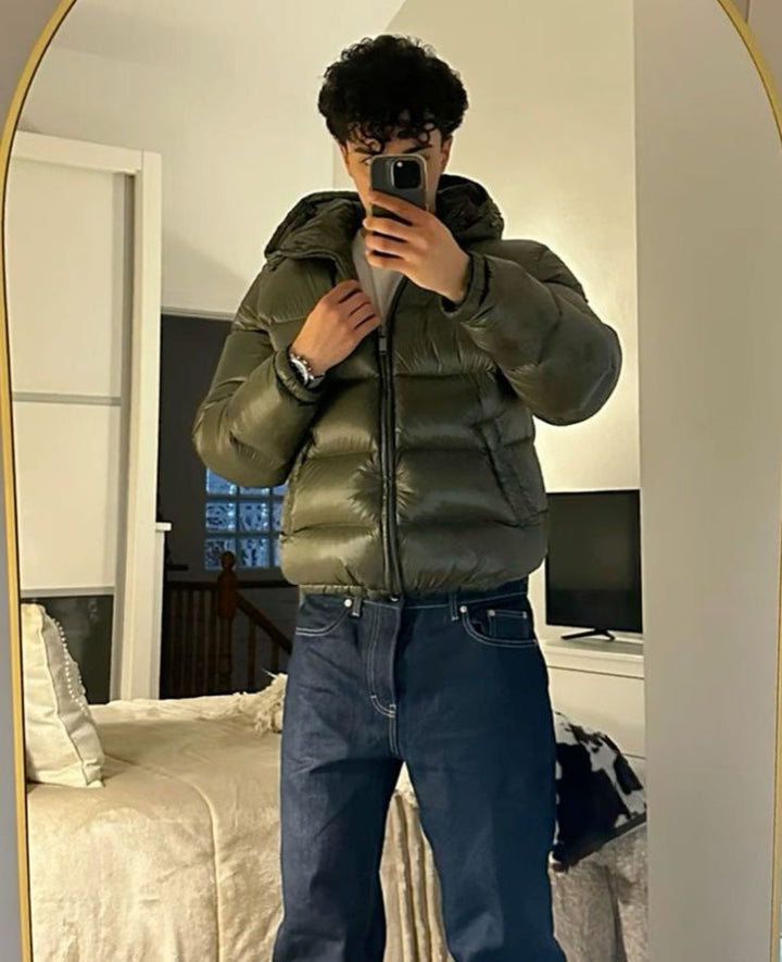 Drune | Gesteppt Winterjacke für Herren - Mit Kapuze, Sherpa-Futter