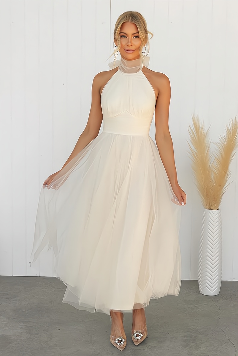 Drune | Stilvolles Ärmelloses Partykleid - Perfekt für einen Raffinierten Abendlook