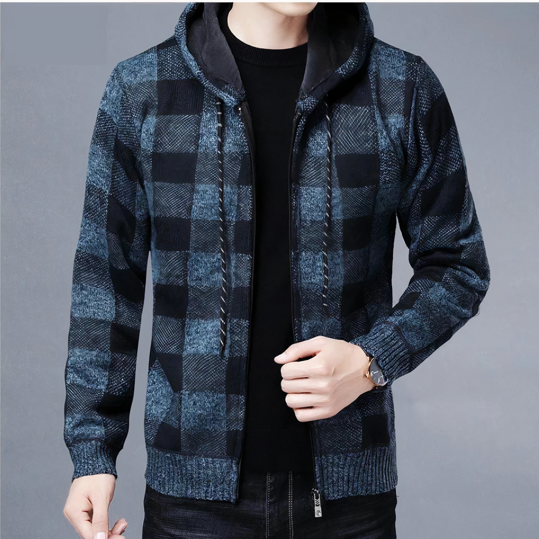Drune | Karierte Jacke mit Kapuze