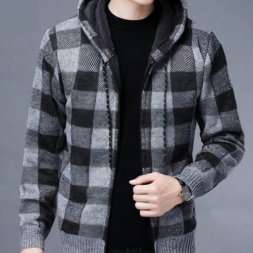 Drune | Karierte Jacke mit Kapuze