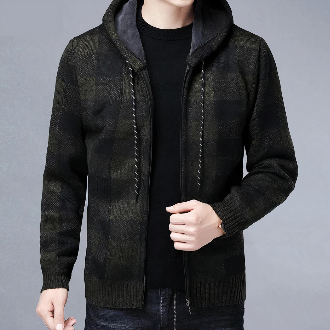 Drune | Karierte Jacke mit Kapuze